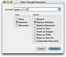 Filter Through Command