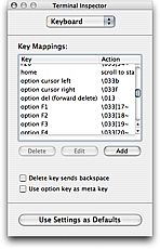 Terminal Key Bindings