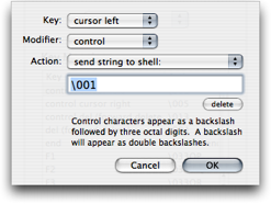 Terminal Key Editing