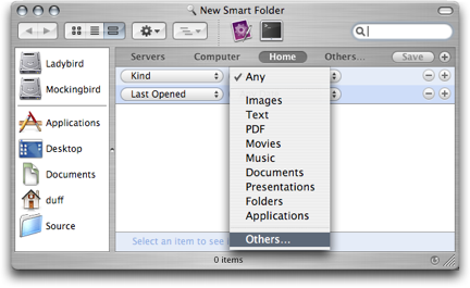 Finder Smart Folder